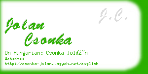 jolan csonka business card